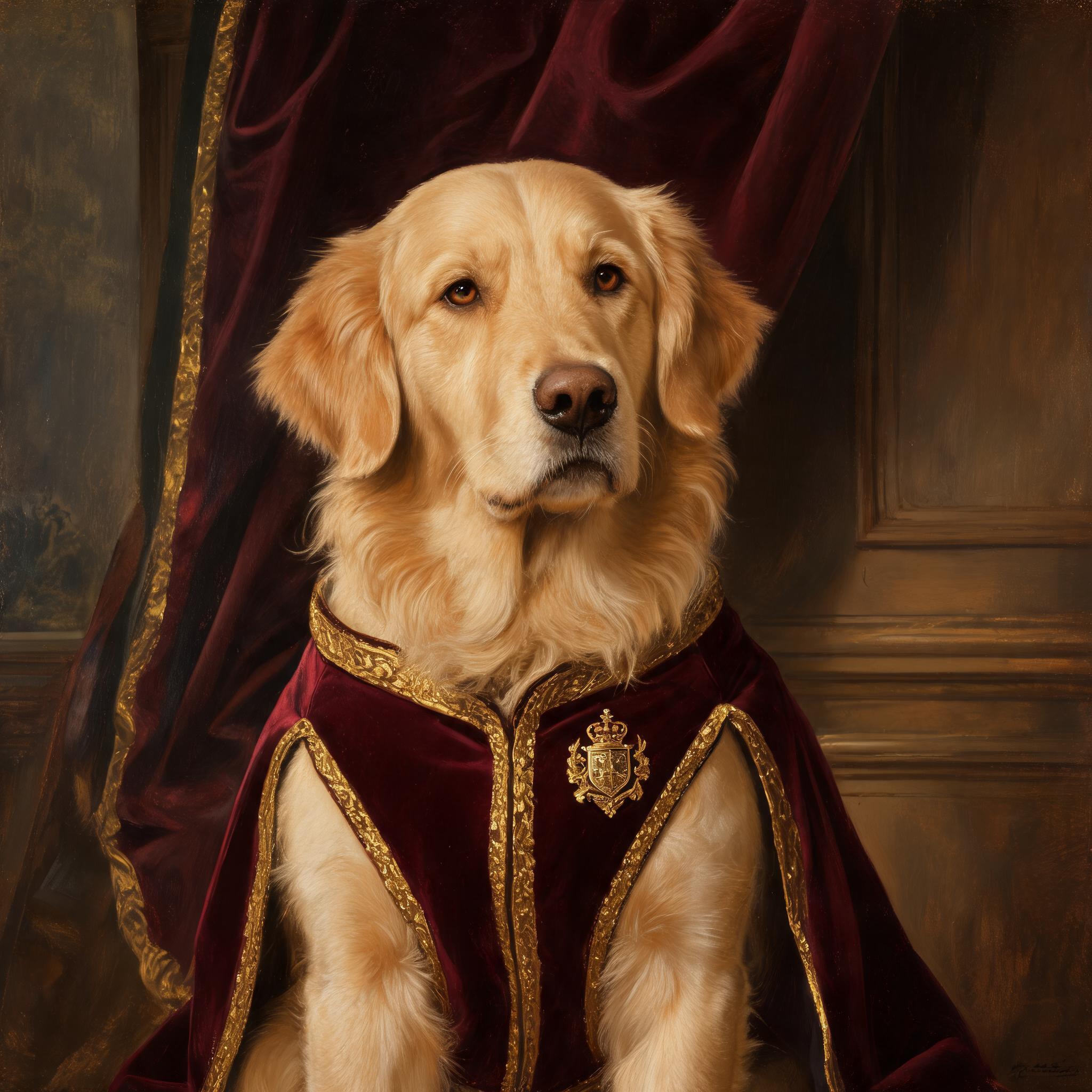 Gallery-style finished pet portrait print